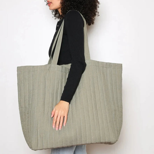 The Esme Oversized Quilted Tote Bag