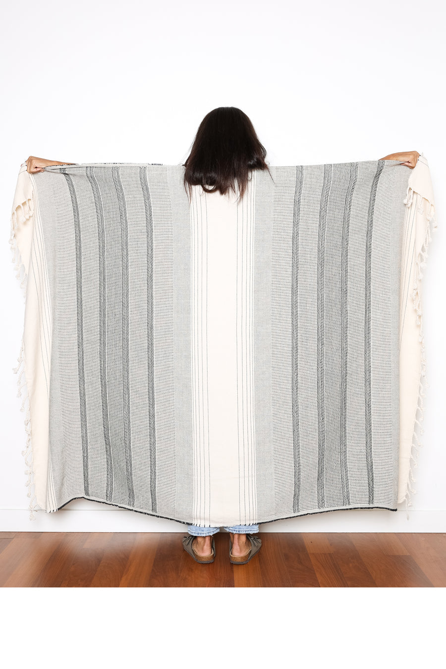 Sonnet Striped Throw Blanket