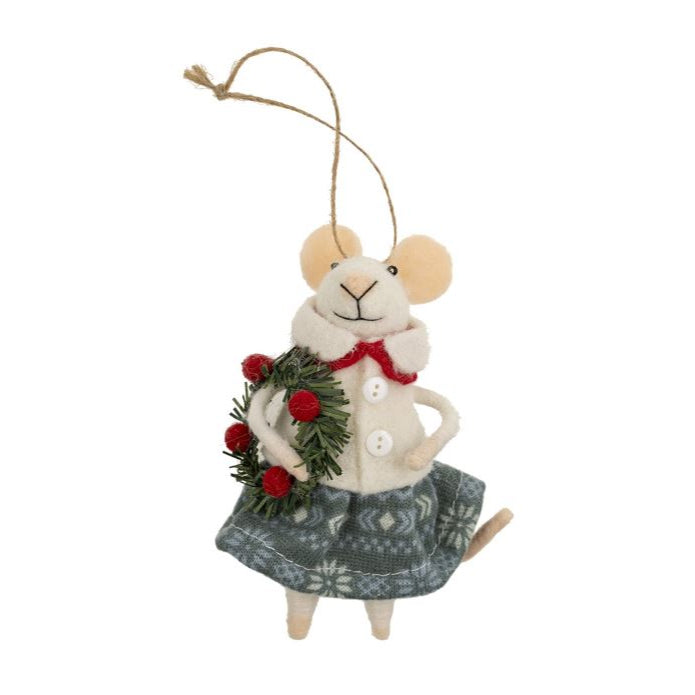 Holiday Felt Mice Ornaments