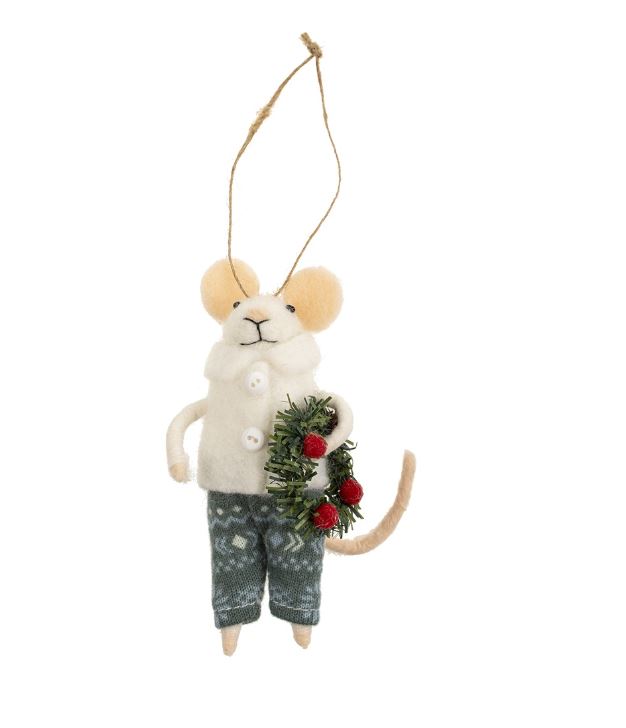 Holiday Felt Mice Ornaments