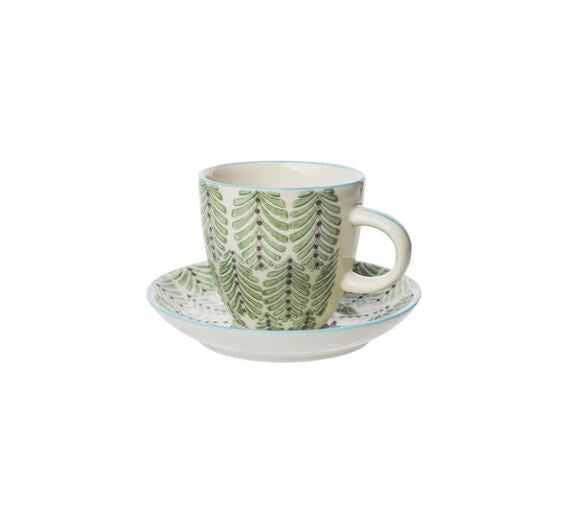 Stoneware Espresso Cup & Saucer Sets