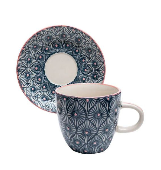 Stoneware Espresso Cup & Saucer Sets