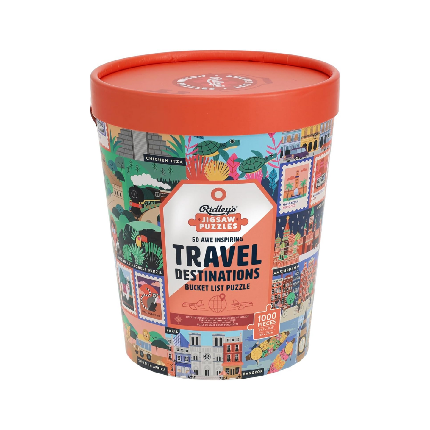 50 Awe-Inspiring Travel Destinations Bucket List 1000-Piece Puzzle