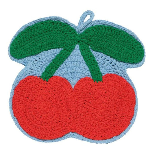 Very Cherry Crocheted Trivet