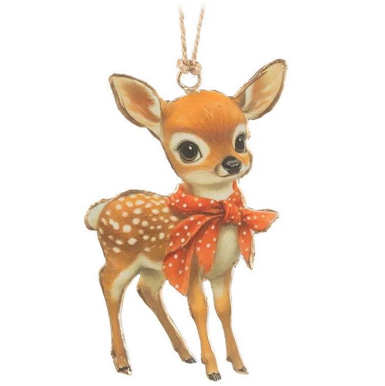 Vintage Fawn Metal Ornament
