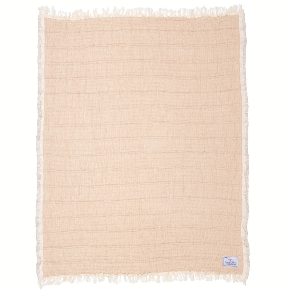 Lotus Striped Quilted Baby Blanket