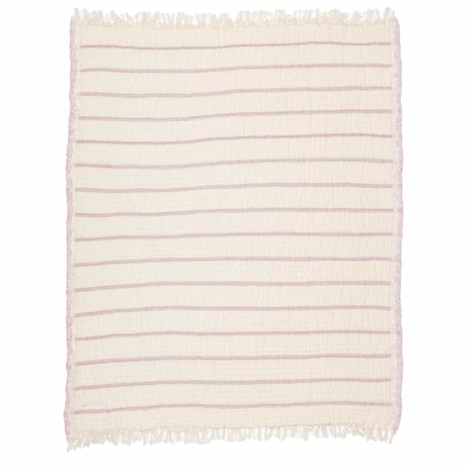 Lotus Striped Quilted Baby Blanket