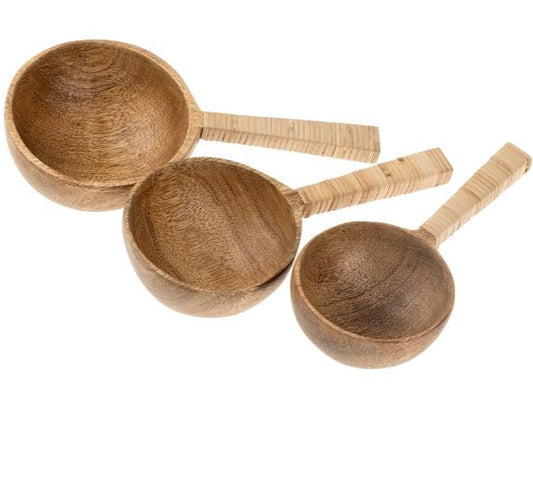 Mango Wood Scoops - Set of 3
