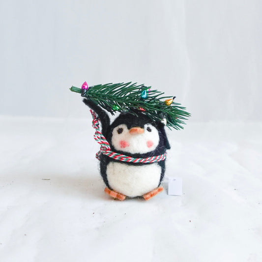 Penguin with Festive Tree Ornament