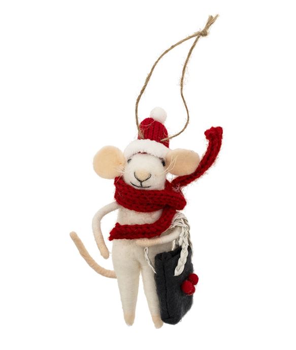 Holiday Felt Mice Ornaments