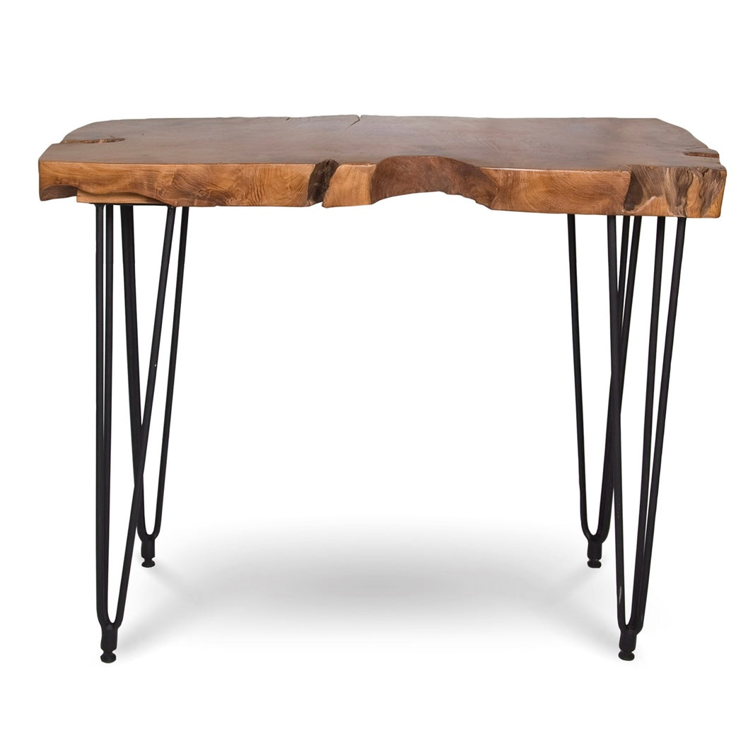 Hairpin Teak Console Table