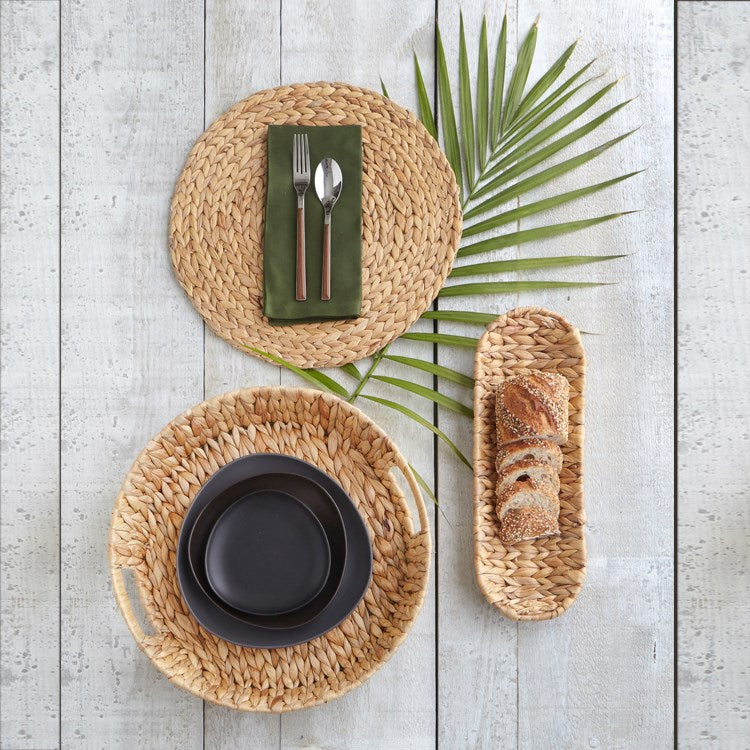 Set of Woven Serving Trays