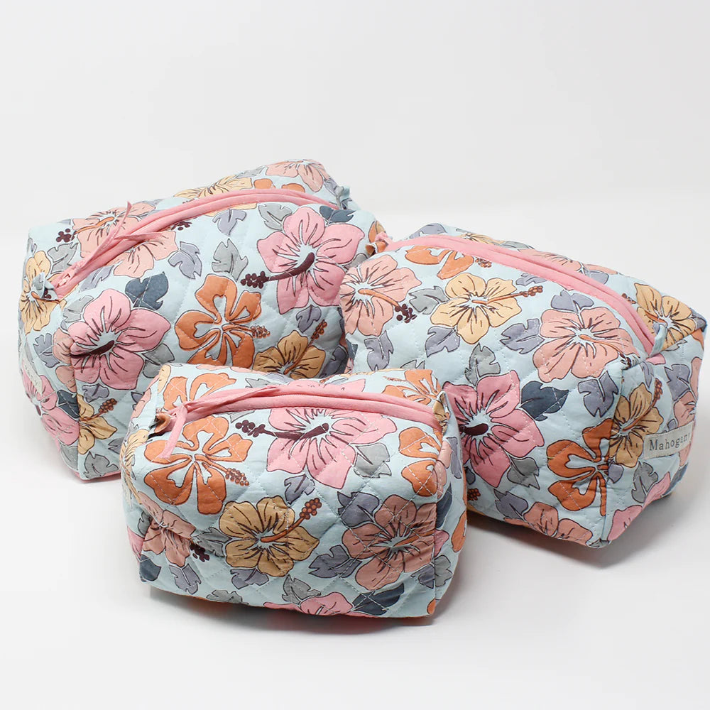 Hibiscus Cosmetic Bags