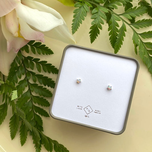 Tiny Dancer Fire Opal Stud Earrings