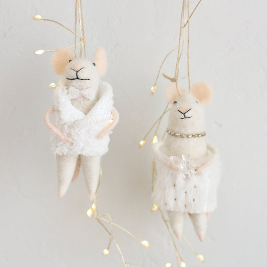 Holiday Felt Mice Ornaments