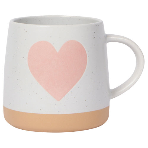 Pink Heart Glazed Mug
