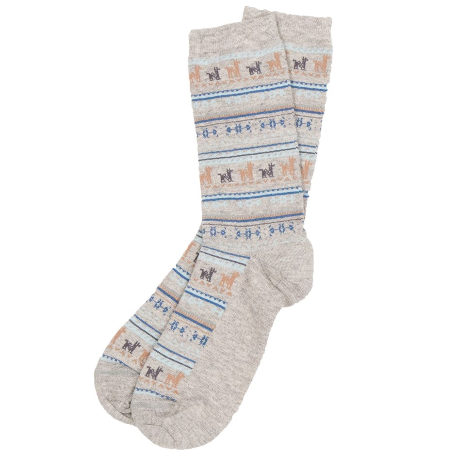 Baby Alpaca Wool Printed Socks