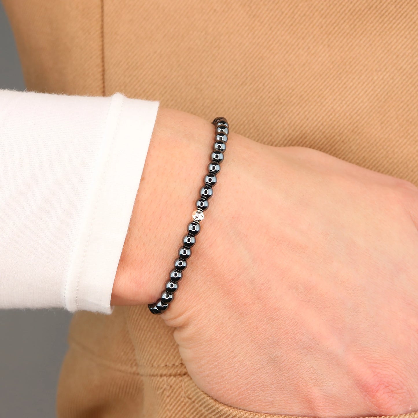 Dainty Clarity Bracelet - Hematite