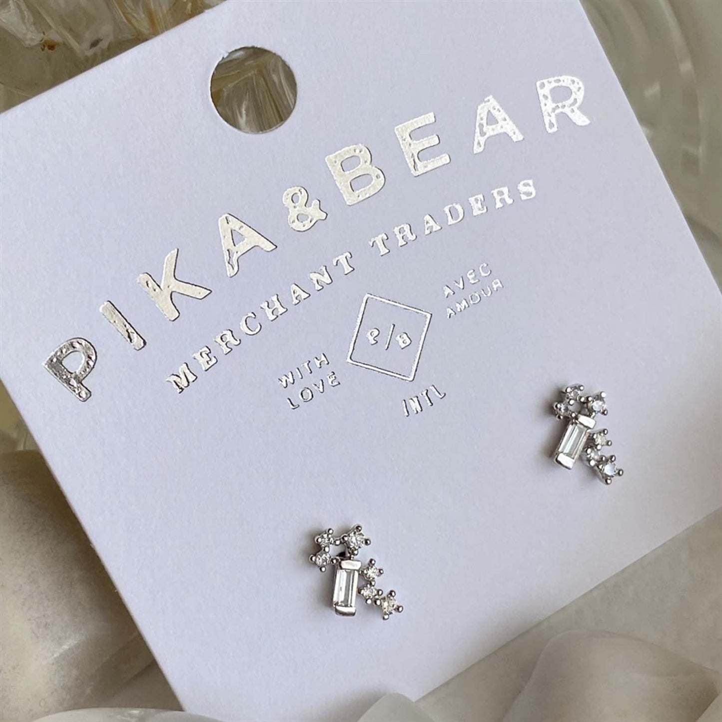 Kalos Rhinestone Cluster Stud Earrings