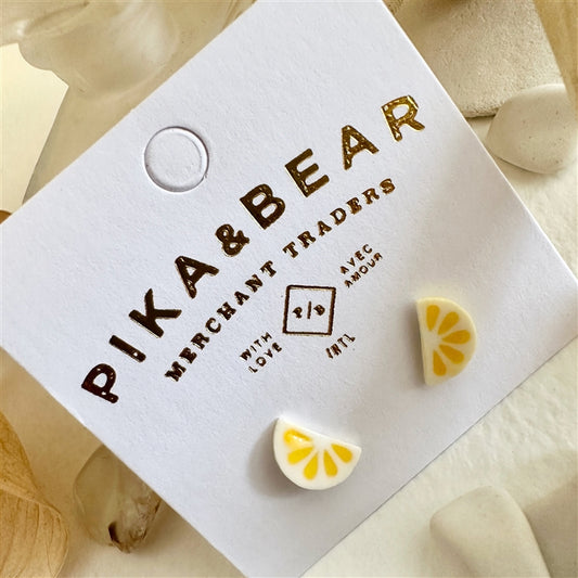 Pika & Bear Porcelain Stud Earrings