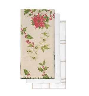 Printed Winter Tea Towel - Set of 3