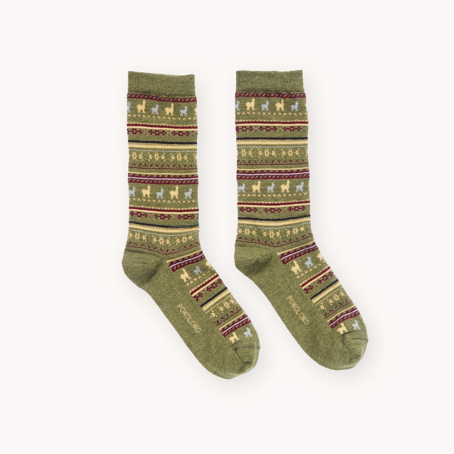 Baby Alpaca Wool Printed Socks