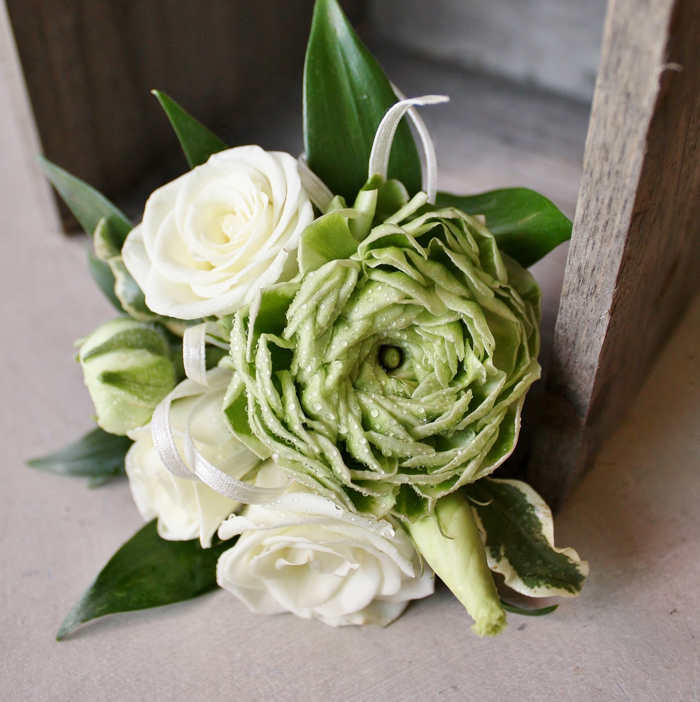 Corsage + Boutonniere - White